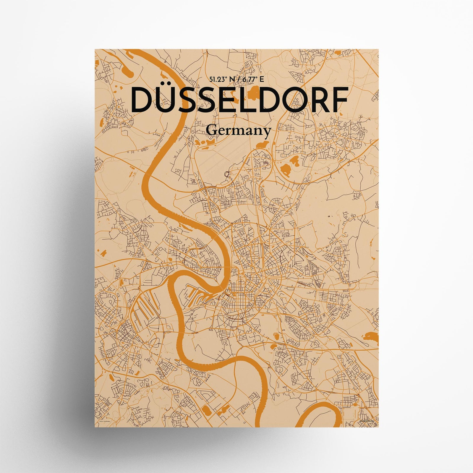 DÃ¼sseldorf City Map Poster