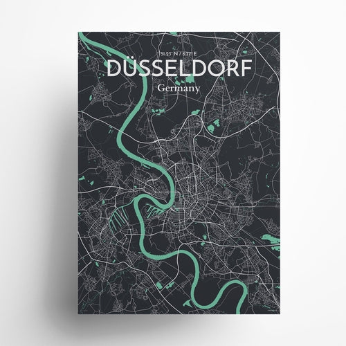 DÃ¼sseldorf City Map Poster