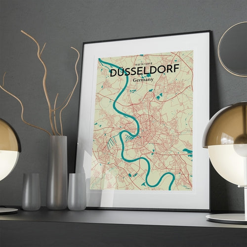 DÃ¼sseldorf City Map Poster