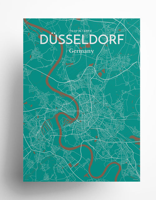 Load image into Gallery viewer, DÃ¼sseldorf City Map Poster
