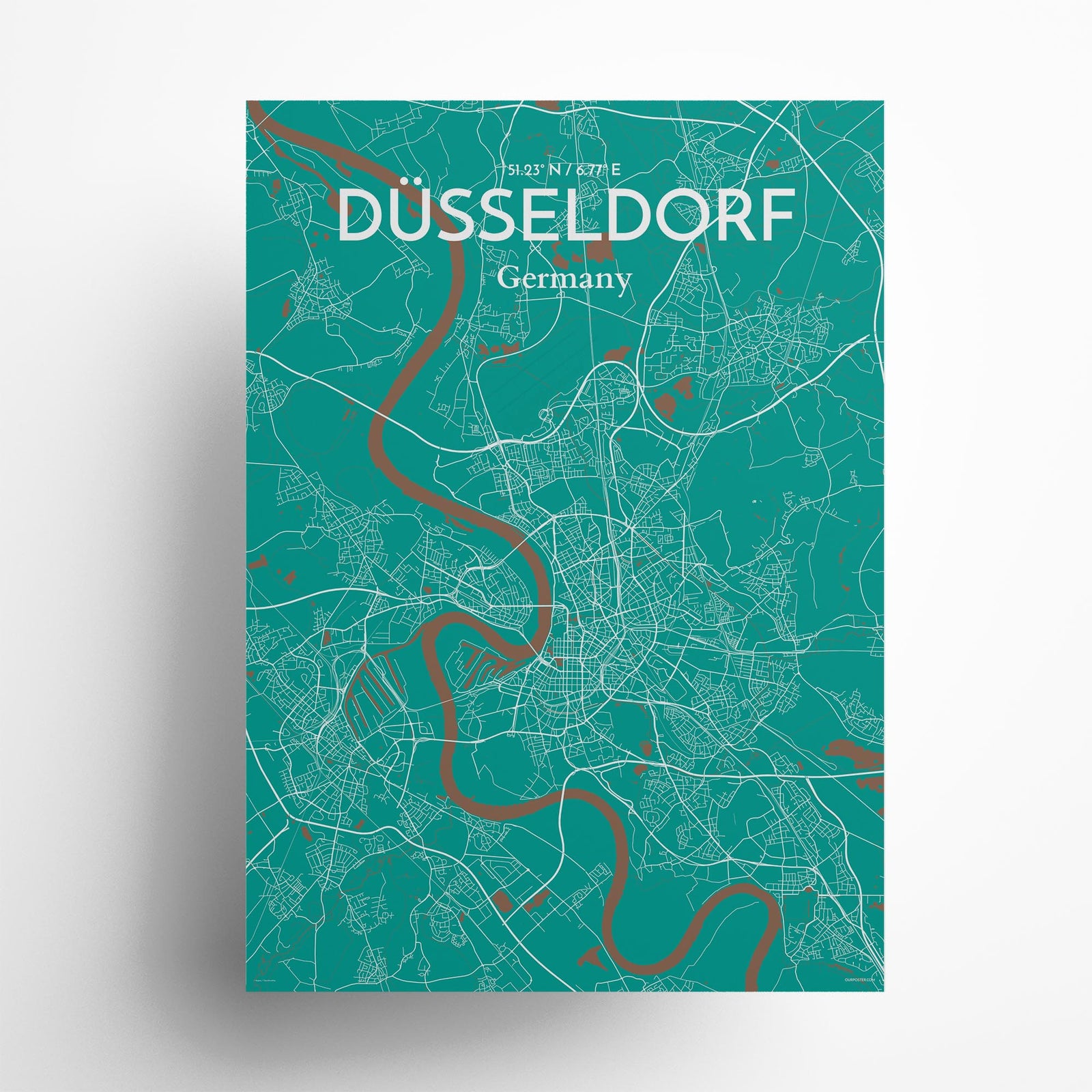 DÃ¼sseldorf City Map Poster