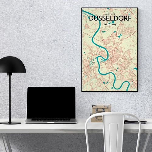 Load image into Gallery viewer, DÃ¼sseldorf City Map Poster
