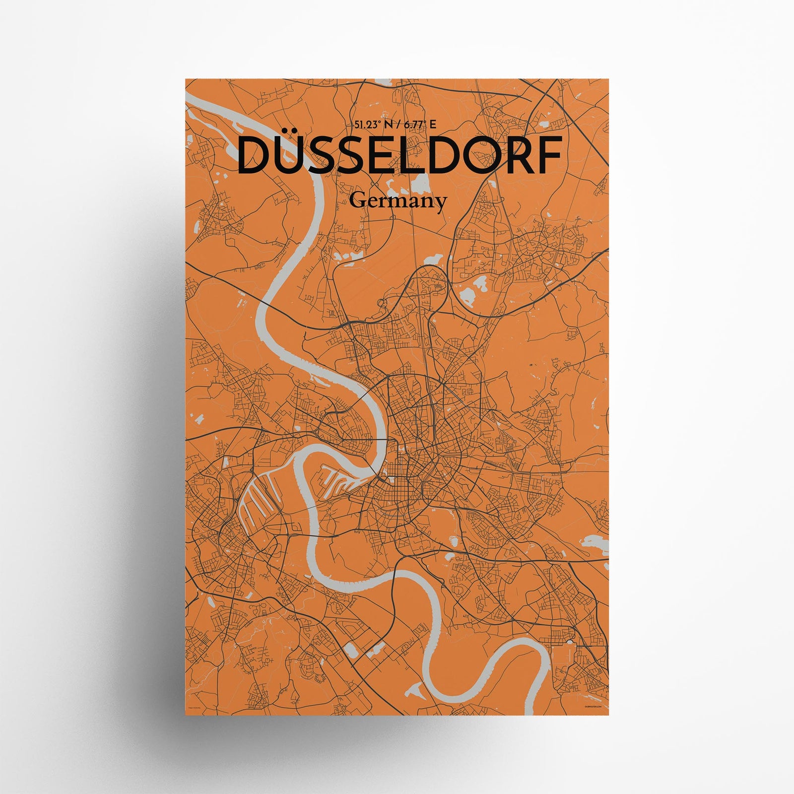 DÃ¼sseldorf City Map Poster