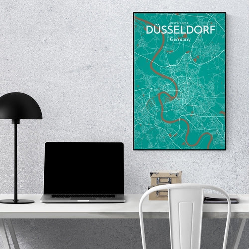 Load image into Gallery viewer, DÃ¼sseldorf City Map Poster
