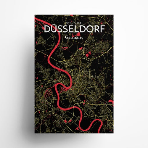 DÃ¼sseldorf City Map Poster