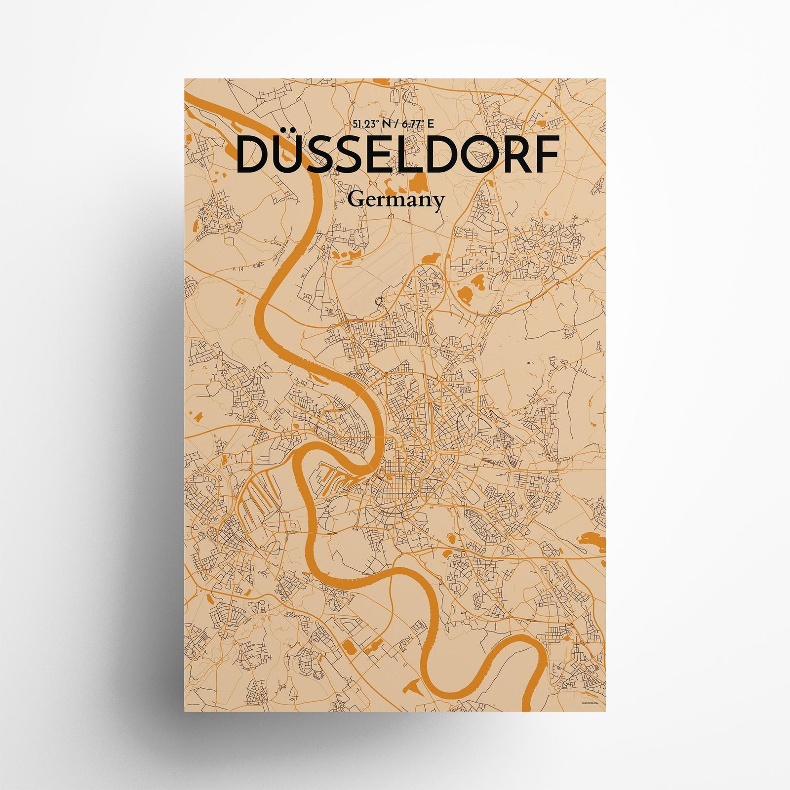 DÃ¼sseldorf City Map Poster