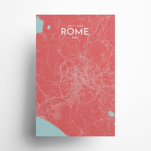 Rome City Map Poster