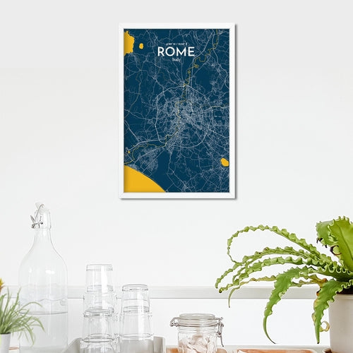 Rome City Map Poster