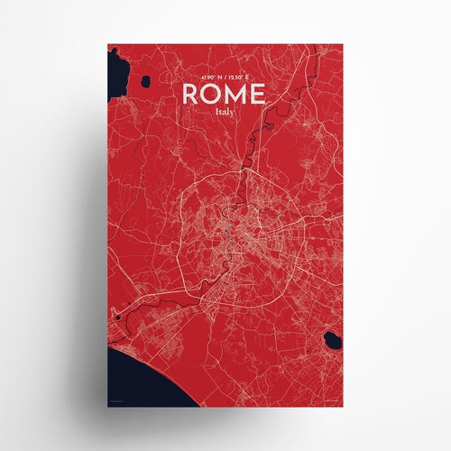 Rome City Map Poster