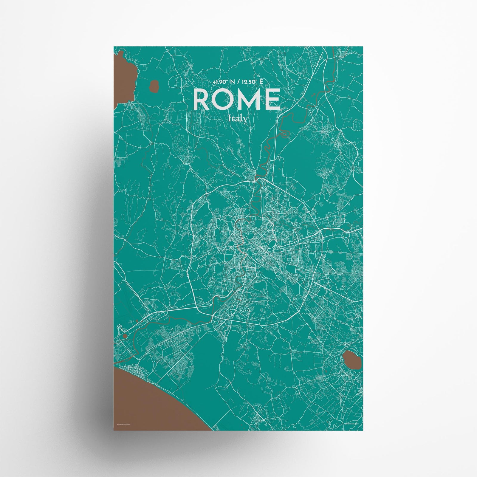 Rome City Map Poster