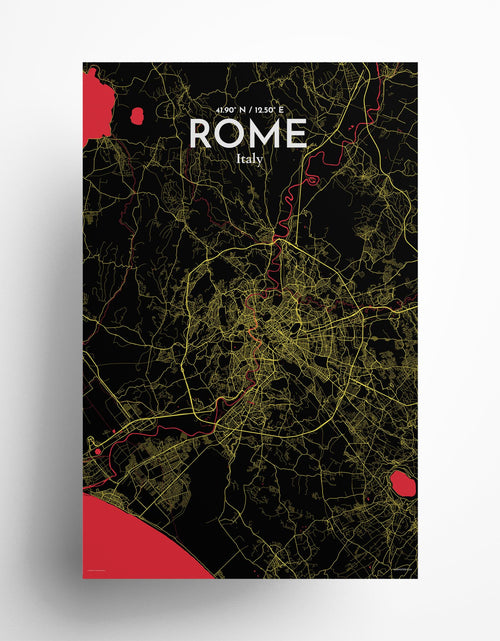 Load image into Gallery viewer, Rome City Map Poster
