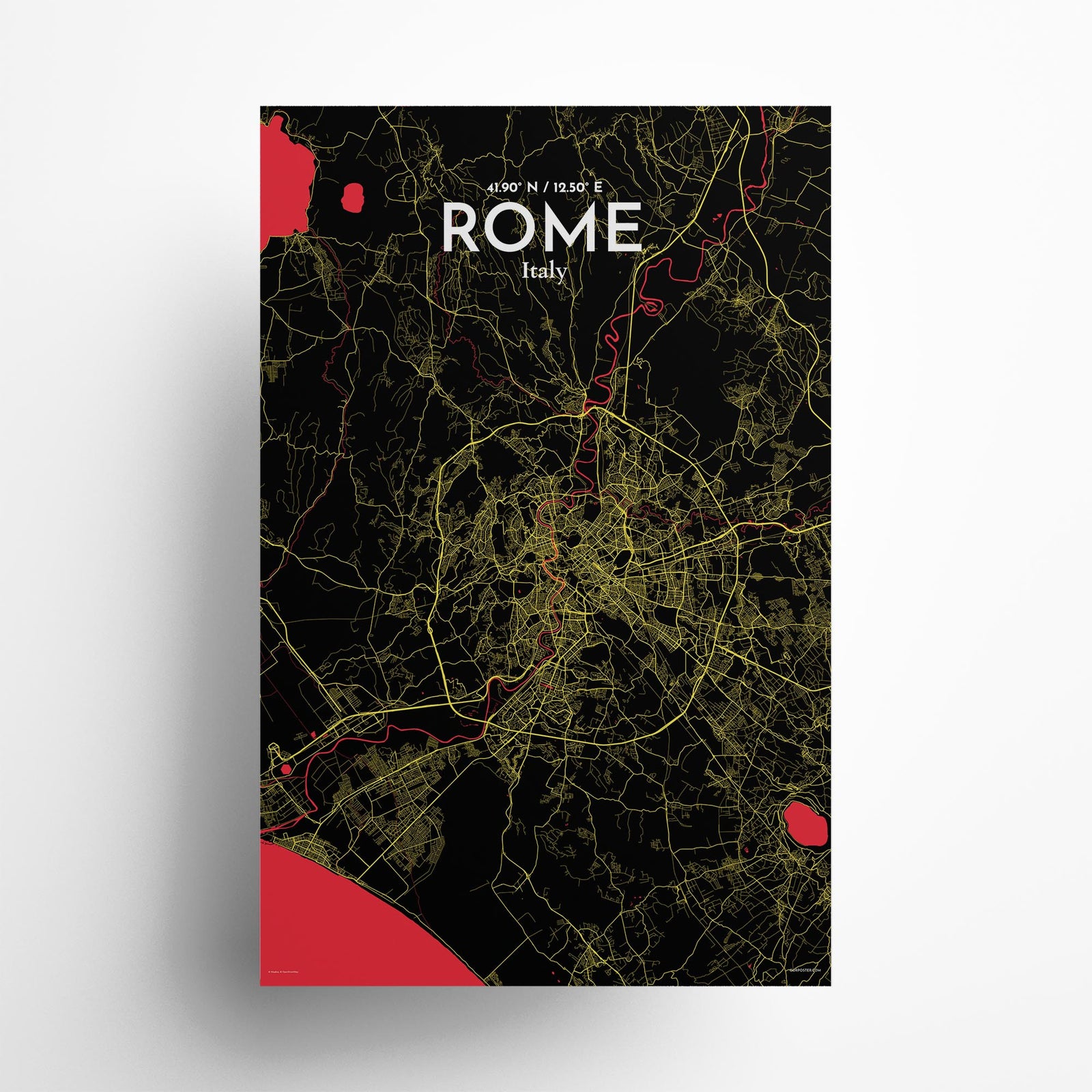 Rome City Map Poster