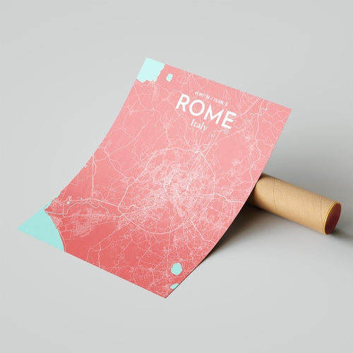 Rome City Map Poster