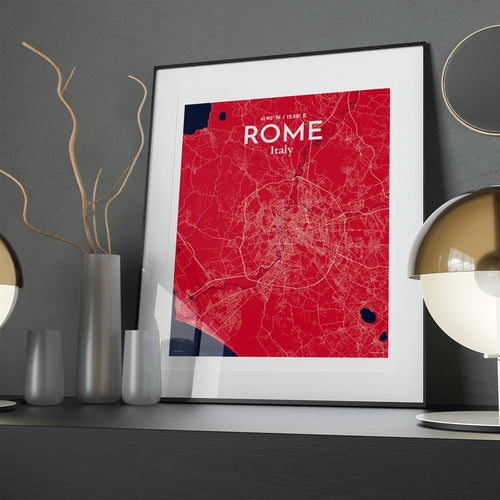 Rome City Map Poster