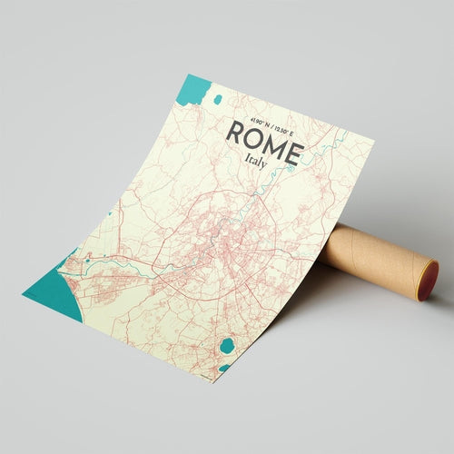 Rome City Map Poster