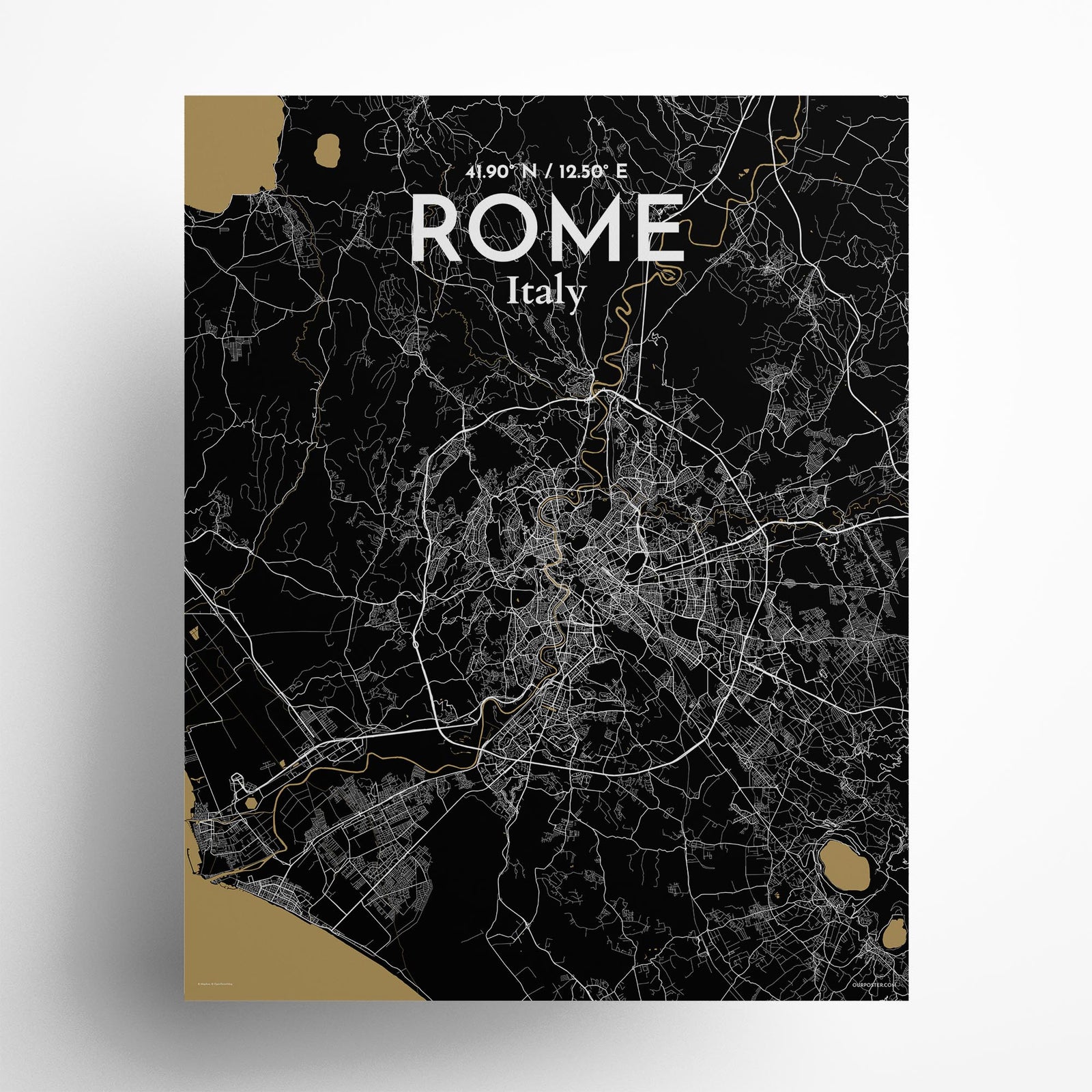 Rome City Map Poster