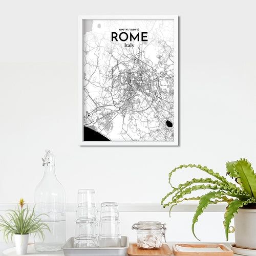 Rome City Map Poster