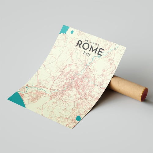 Rome City Map Poster