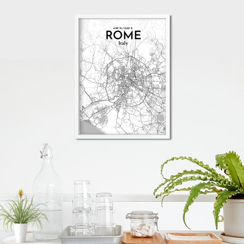 Rome City Map Poster