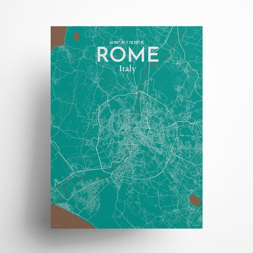 Rome City Map Poster