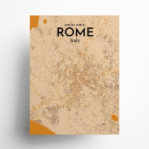 Rome City Map Poster