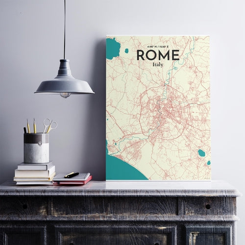 Rome City Map Poster