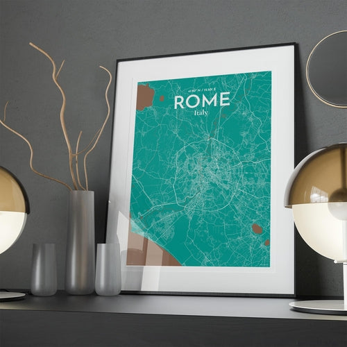 Rome City Map Poster