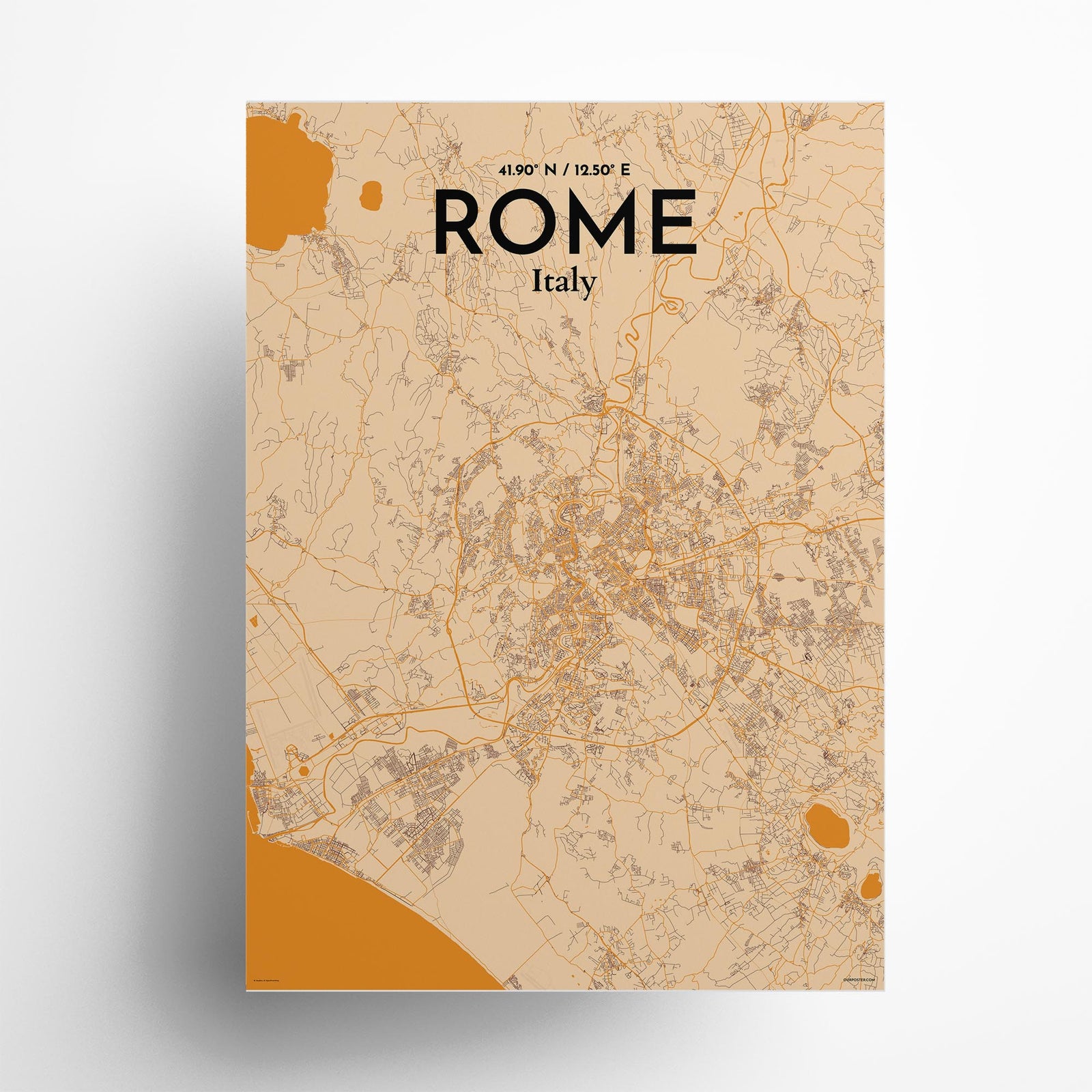 Rome City Map Poster