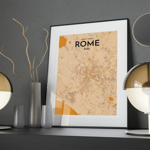 Rome City Map Poster