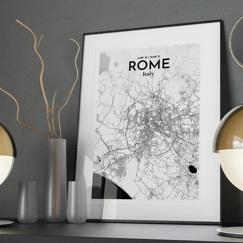 Rome City Map Poster