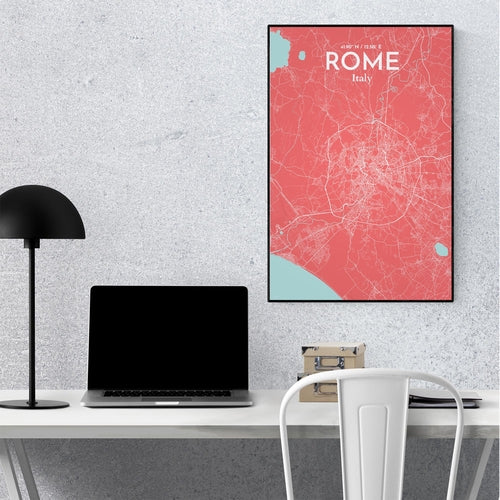 Rome City Map Poster