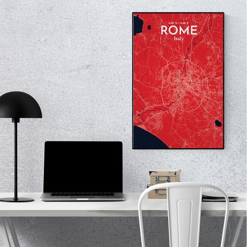 Rome City Map Poster