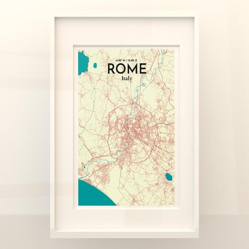 Rome City Map Poster