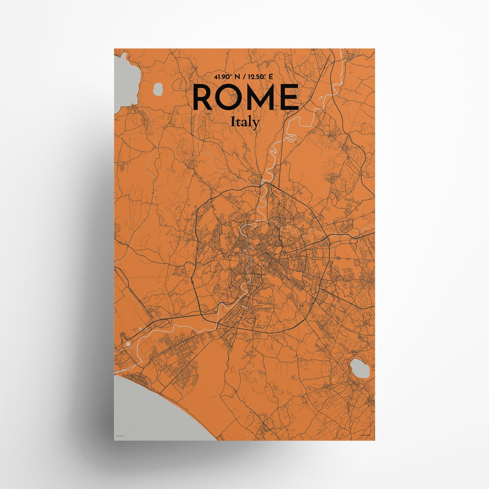 Rome City Map Poster