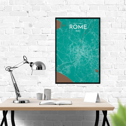 Rome City Map Poster