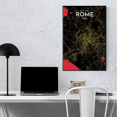 Rome City Map Poster