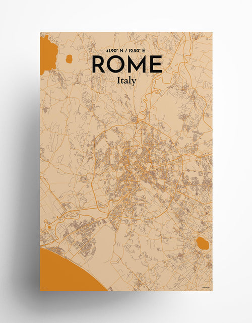 Load image into Gallery viewer, Rome City Map Poster
