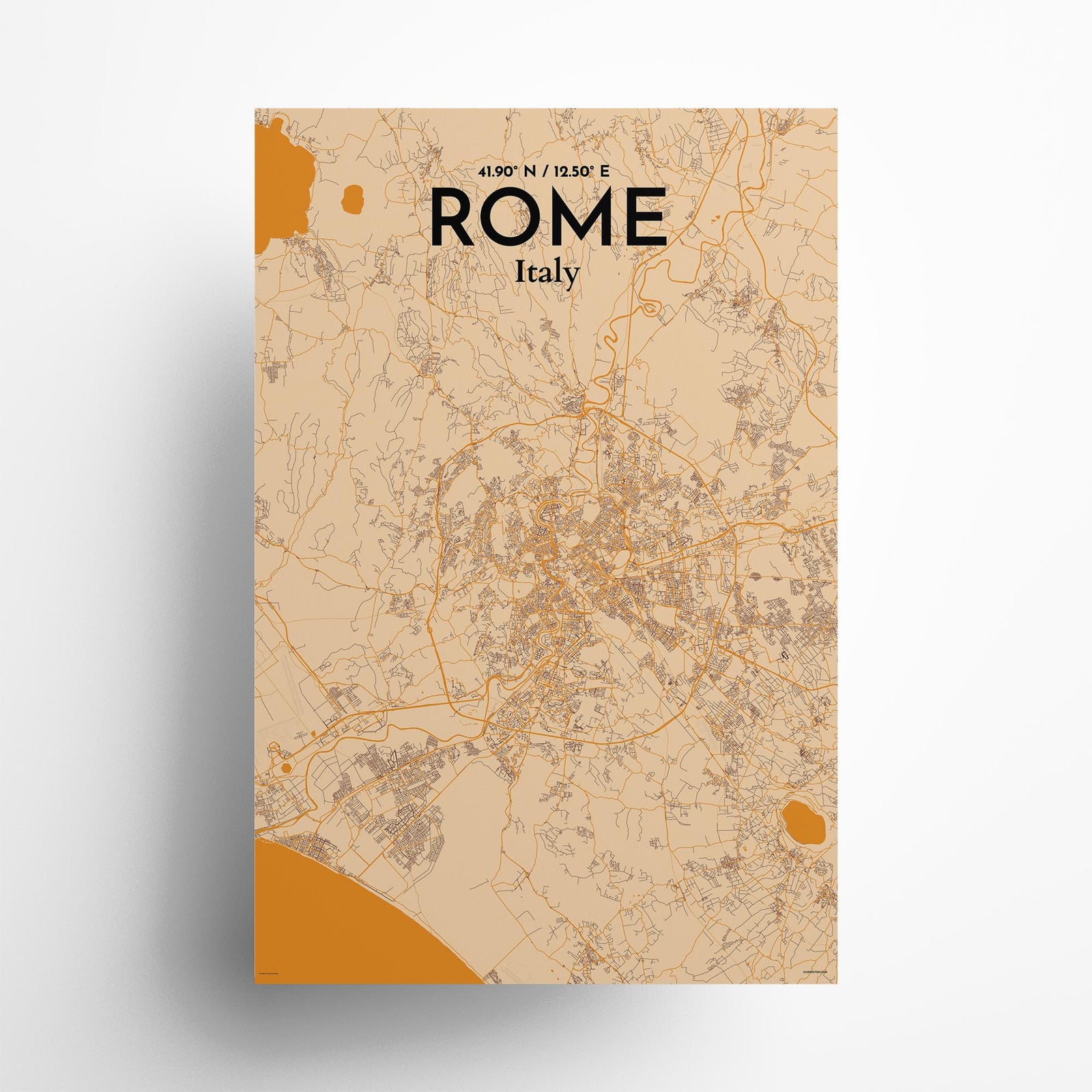 Rome City Map Poster