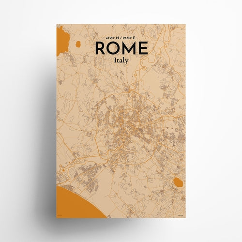 Load image into Gallery viewer, Rome City Map Poster
