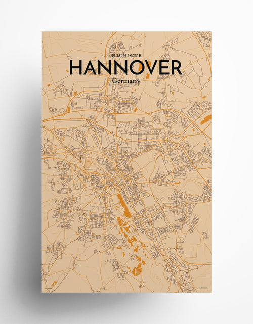 Load image into Gallery viewer, Hannover City Map Poster
