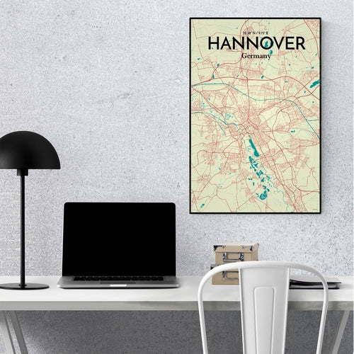 Load image into Gallery viewer, Hannover City Map Poster
