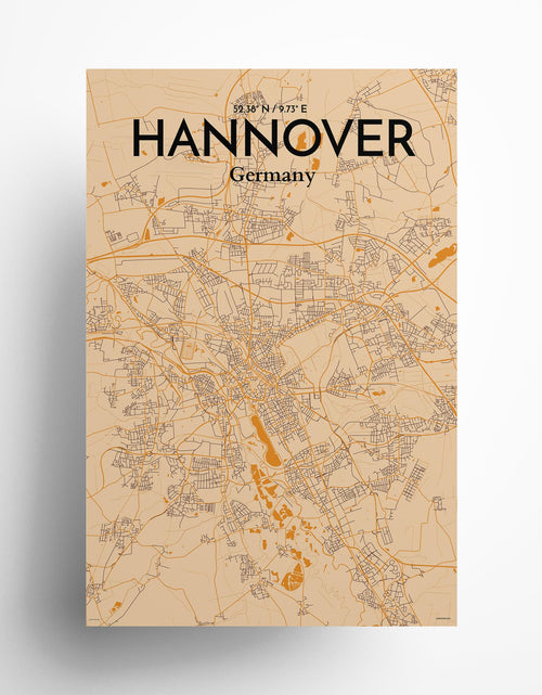 Load image into Gallery viewer, Hannover City Map Poster
