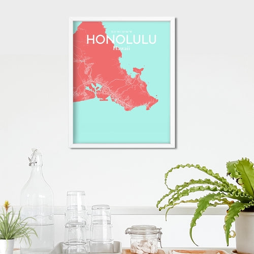 Load image into Gallery viewer, Honolulu City Map Poster
