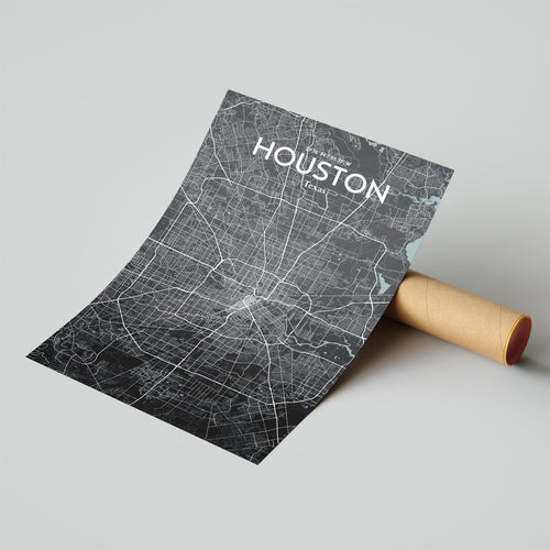 Houston City Map Poster