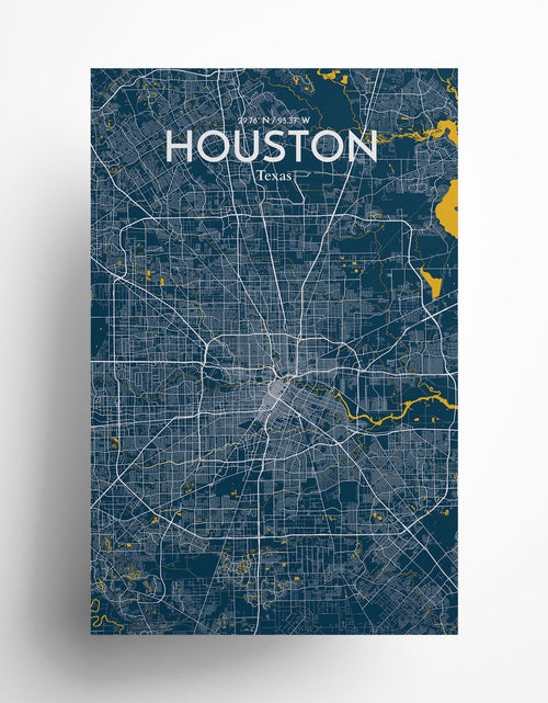 Load image into Gallery viewer, Houston City Map Poster
