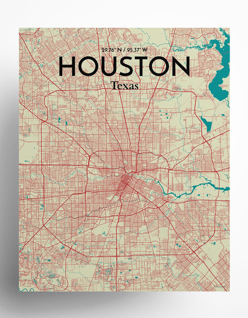 Load image into Gallery viewer, Houston City Map Poster
