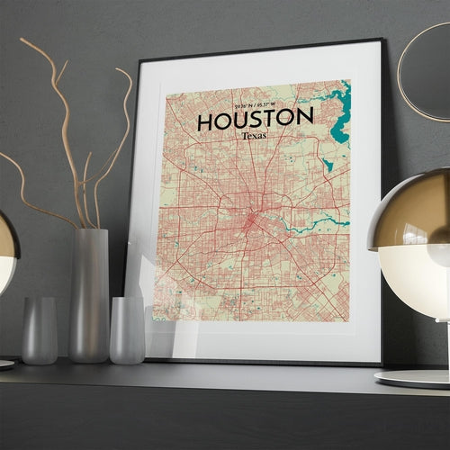 Load image into Gallery viewer, Houston City Map Poster
