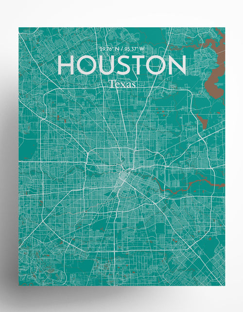 Load image into Gallery viewer, Houston City Map Poster
