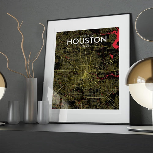 Houston City Map Poster