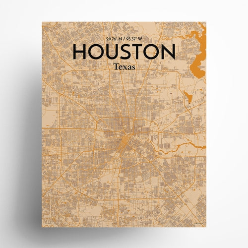 Load image into Gallery viewer, Houston City Map Poster
